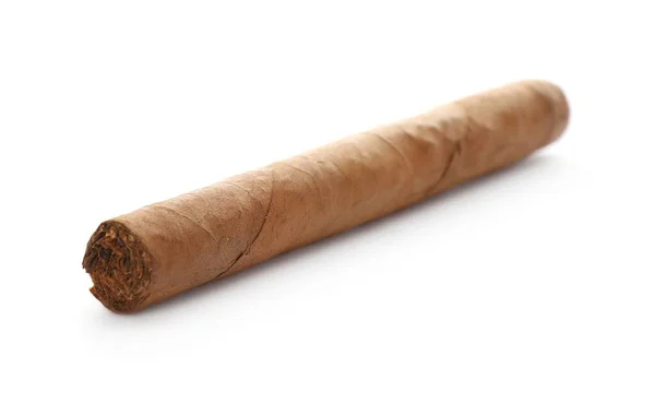 Cigarros Envueltos Hojas Tabaco Aisladas Sobre Blanco — Foto de Stock