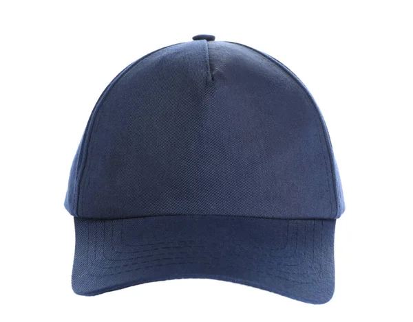白に隔離されたスタイリッシュな青い野球帽 — ストック写真
