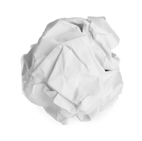 Crumpled Sheet Paper Isolated White Stock Picture