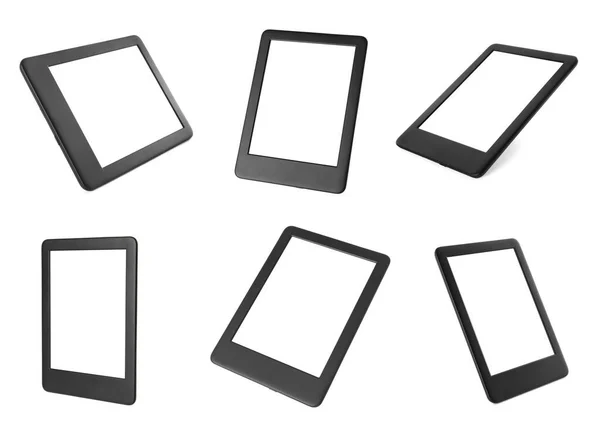 Set Ebook Readers White Background — Stock Photo, Image