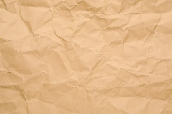 Arkaplan Olarak Kahverengi Buruşuk Kağıdın Dokusu Yakın Plan — Stok fotoğraf