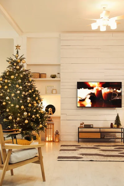 아름다운 크리스마스 장식을 의나무 플라스마 — 스톡 사진