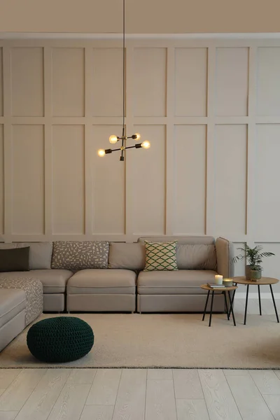 Stylish Living Room Interior Comfortable Furniture — Stock Photo, Image