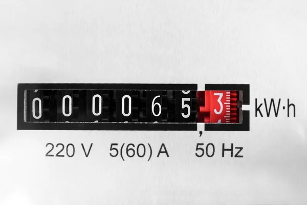 Vista Primer Plano Del Medidor Electricidad Dispositivo Medición —  Fotos de Stock