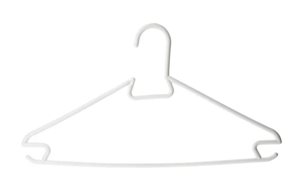 Boş Plastik Askı Beyaza Izole Edilmiş Kostüm Aksesuarı — Stok fotoğraf