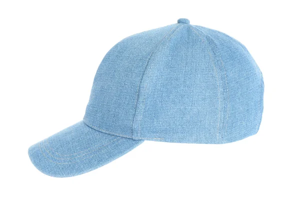 Lecker Hellblaues Baseballcap Auf Weißem Hintergrund — Stockfoto