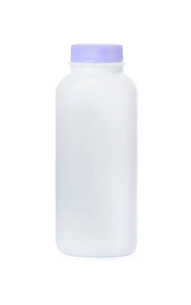 Бутылка Пылевого Порошка Изолирована Белом Пространство Дизайна Детский Косметический Продукт — стоковое фото