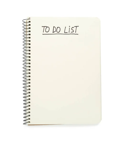 Notepad Inscription List White Background — Stock Photo, Image