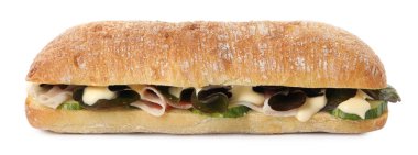 Sebzeli, jambonlu ve mayonezli nefis sandviç.