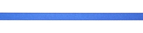 Krásná Modrá Stuha Izolovaná Bílém Horní Pohled — Stock fotografie