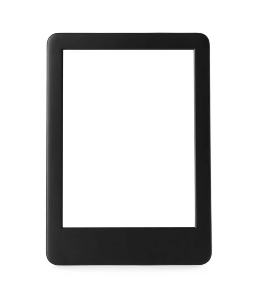 Moderner Book Reader Mit Leerem Bildschirm Isoliert Auf Weiß — Stockfoto
