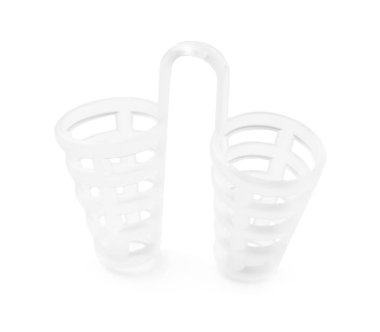 Burun için horlama önleyici cihaz beyazda izole