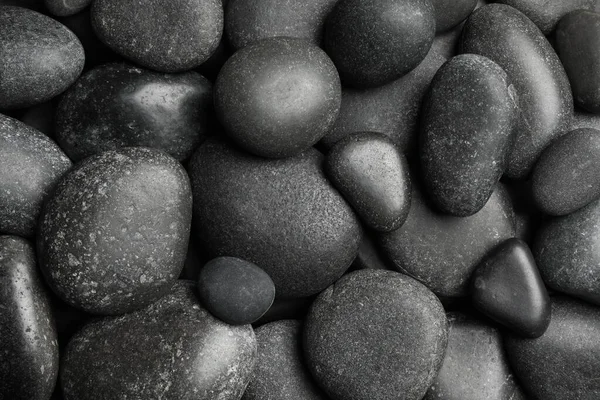 Viele Verschiedene Steine Als Hintergrund Draufsicht — Stockfoto