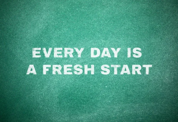 Every Day Fresh Start Motivational Quote Inspiring Seize All Opportunities — Zdjęcie stockowe