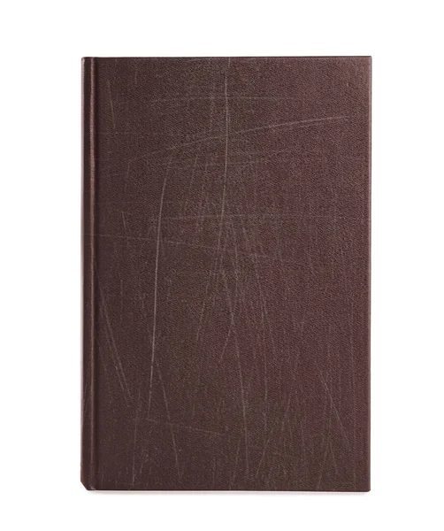 Eski ciltli kitap beyaza izole edilmiş. Tasarım için boşluk