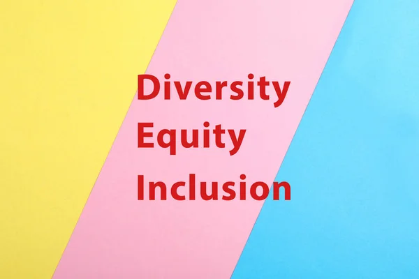 Abbreviation Dei Diversity Equity Inclusion Color Background — Fotografia de Stock