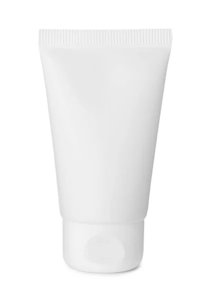 Pusta Tuba Produktu Kosmetycznego Izolowana Biało — Zdjęcie stockowe