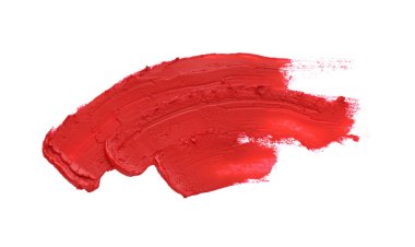 Beyaz arkaplanda kırmızı ruj izleri