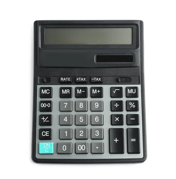 Modern Calculator White Background Top View — Stock Photo, Image