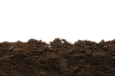 Pile of soil on white background, top view clipart