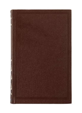 Eski ciltli kitap beyaza izole edilmiş. Tasarım için boşluk