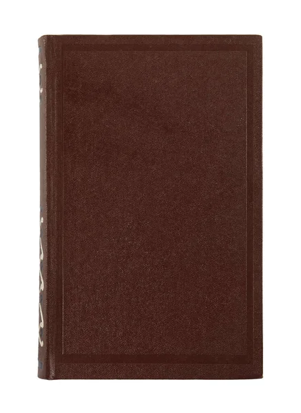 Antiguo Libro Tapa Dura Aislado Blanco Espacio Para Diseño — Foto de Stock