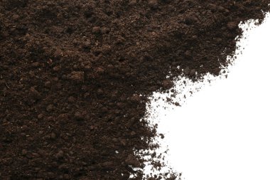 Pile of soil on white background, top view clipart
