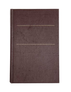 Eski ciltli kitap beyaza izole edilmiş. Tasarım için boşluk