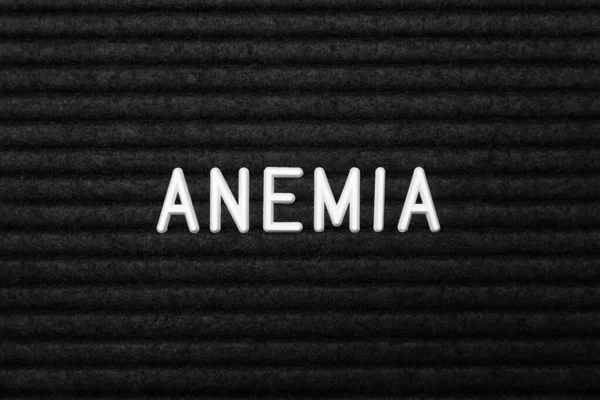 Word Anemia Black Fabric Flat Lay —  Fotos de Stock