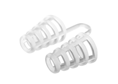 Burun için horlama önleyici cihaz beyazda izole