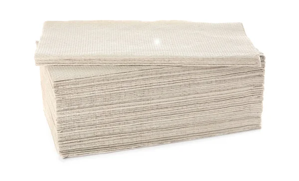 Stos Ręczników Papierowych Izolowanych Białym — Zdjęcie stockowe