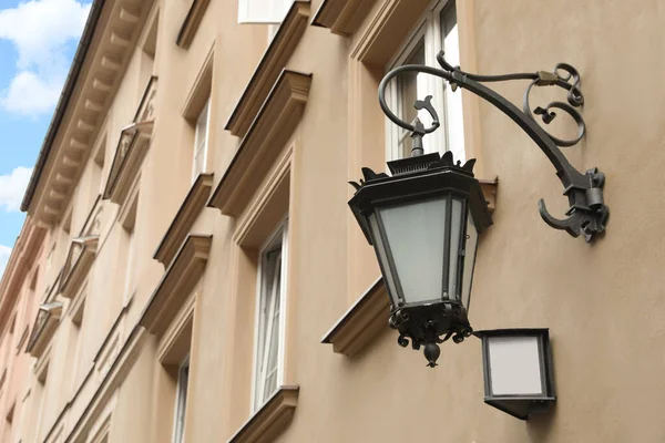 Vintage Street Lamp Wall Building — Stock fotografie