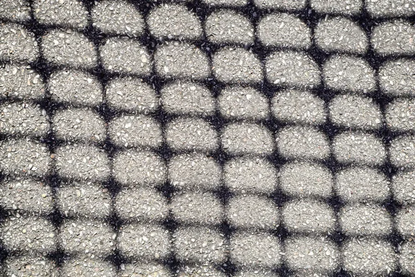 Pattern Made Shadow Fence Asphalt — Zdjęcie stockowe