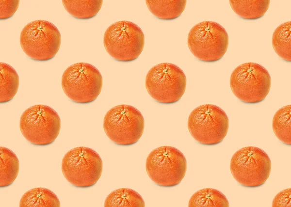 Many Fresh Ripe Grapefruits Beige Background Seamless Pattern Design — Zdjęcie stockowe