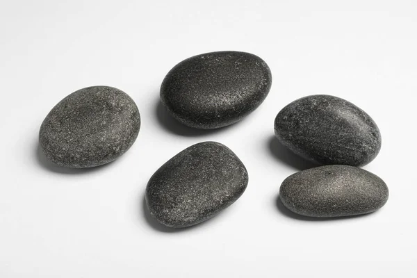 Skupina Různých Kamenů Bílém Pozadí — Stock fotografie