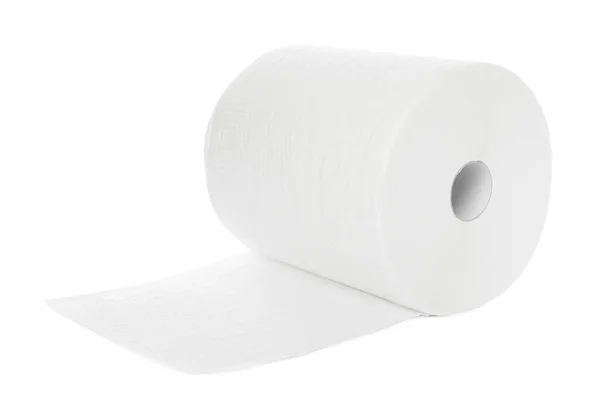 Roll Van Papieren Handdoeken Geïsoleerd Wit — Stockfoto