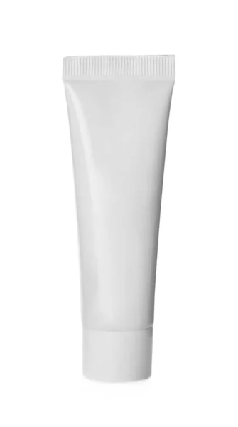 Tube Blanc Produit Cosmétique Isolé Sur Blanc — Photo