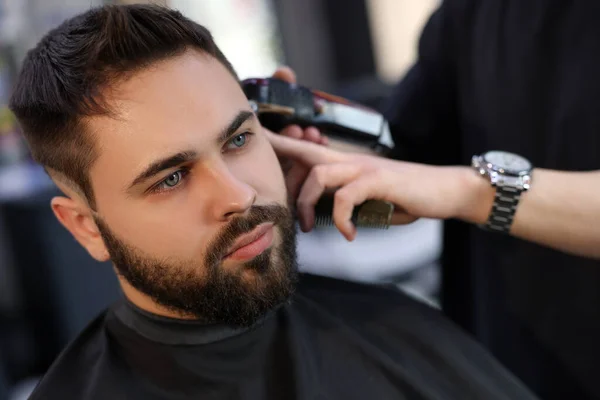 Professional Hairdresser Working Client Barbershop — Stock Photo, Image