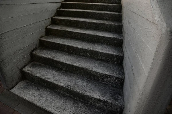 View Empty Old Concrete Staircase Outdoors —  Fotos de Stock