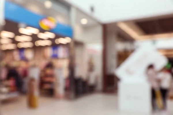 Vista Turva Interior Centro Comercial Efeito Bokeh — Fotografia de Stock