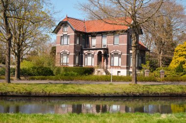 Beautiful big house outdoors on sunny day