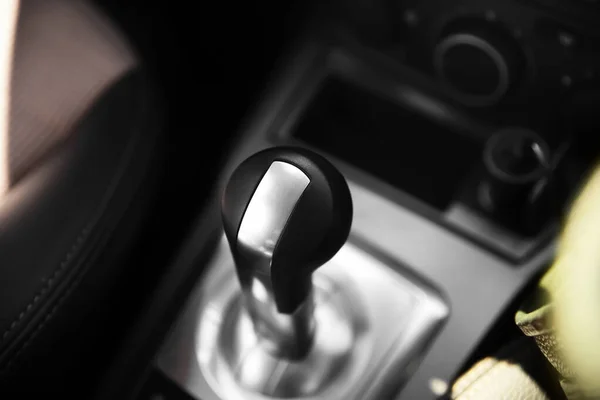 Closeup View Gear Stick Modern Car — Stock fotografie