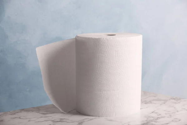 Roll Paper Towels White Marble Table — Stock Fotó