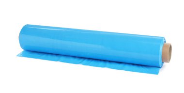 Açık mavi kıvrım sargısı beyaz üzerine izole