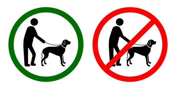 Signs All Pets Must Leash Dogs Allowed White Background Collage — Fotografia de Stock