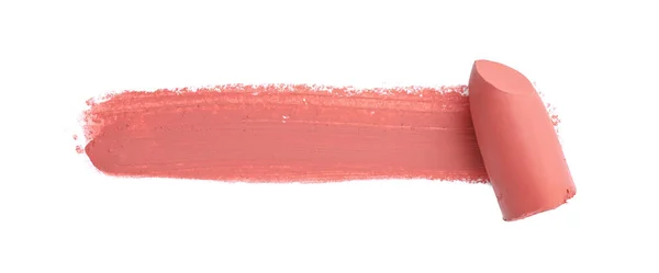 Rouge Lèvres Swatch Sur Fond Blanc Vue Dessus — Photo