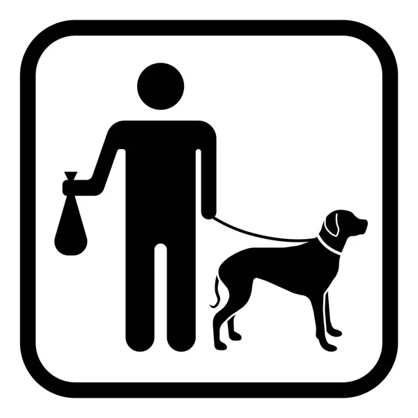 Sign Please Clean Your Dogs White Background Illustration — Fotografia de Stock
