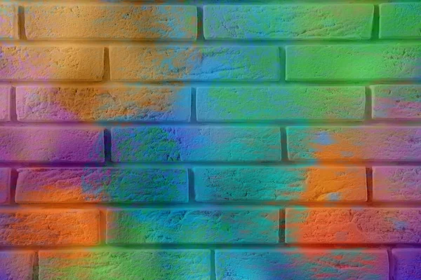 Abstract Colorful Graffiti Drawn Brick Wall — Stock Photo, Image