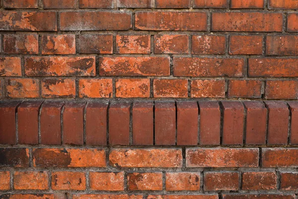 Texture Old Red Brick Wall Background — Stockfoto