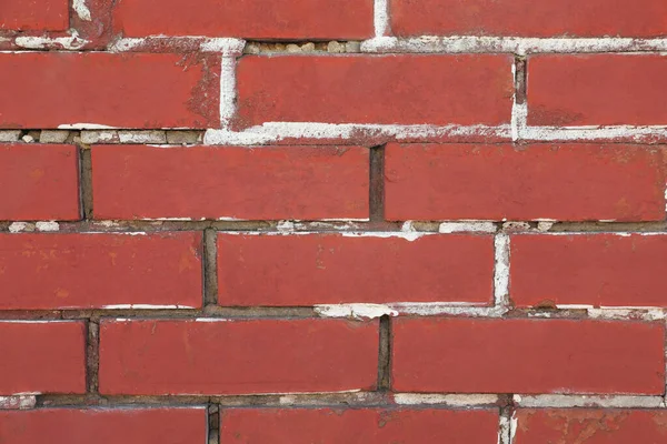 Konsistens Röd Tegelvägg Som Bakgrund — Stockfoto